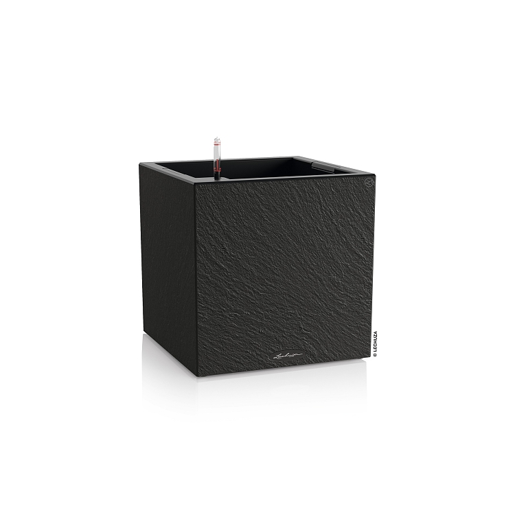 Αυτοποτιζόμενη Γλάστρα Lechuza Canto Slatestone Low Dark Grey