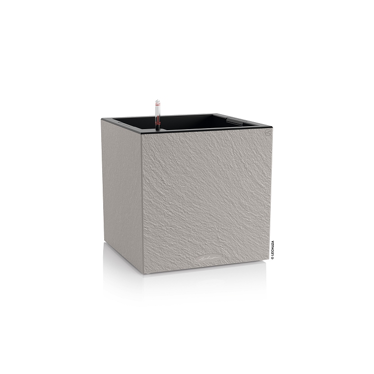 Αυτοποτιζόμενη Γλάστρα Lechuza Canto Slatestone Low Light Grey