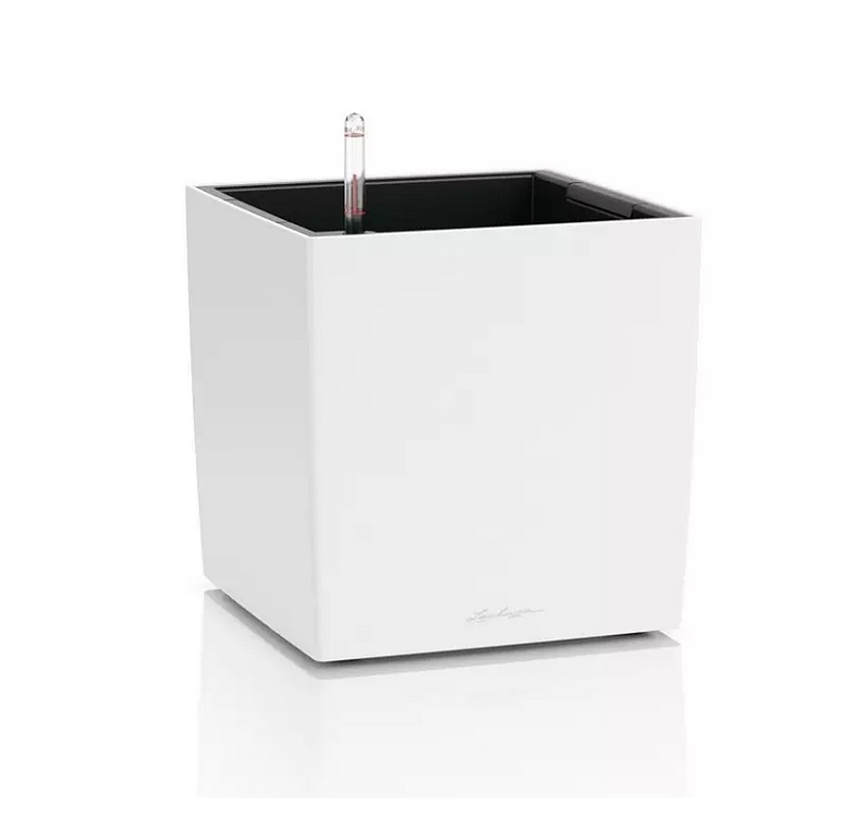 Αυτοποτιζόμενη Γλάστρα Lechuza Cube Color White