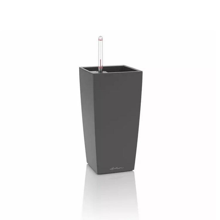 Αυτοποτιζόμενη Επιτραπέζια Γλάστρα Lechuza Maxi Cubi Basalt Grey Matte
