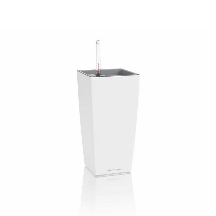 Αυτοποτιζόμενη Επιτραπέζια Γλάστρα Lechuza Maxi Cubi White Matte