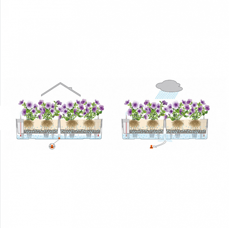 Αυτοποτιζόμενη Ζαρντινιέρα Lechuza Balconera Color