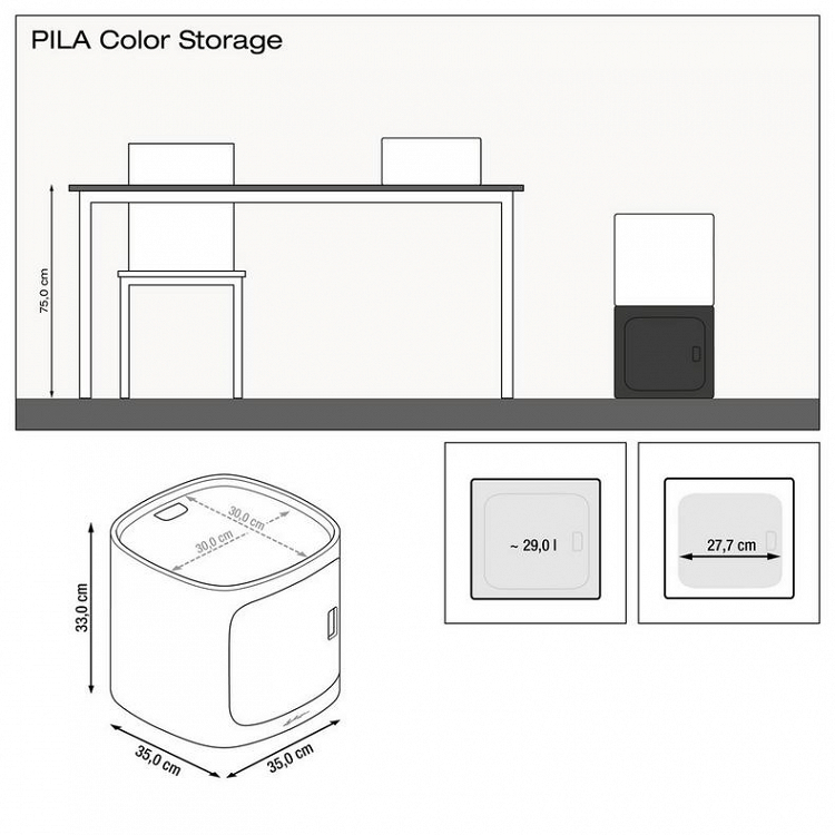 Ντουλάπι Lechuza Pila Color Storage