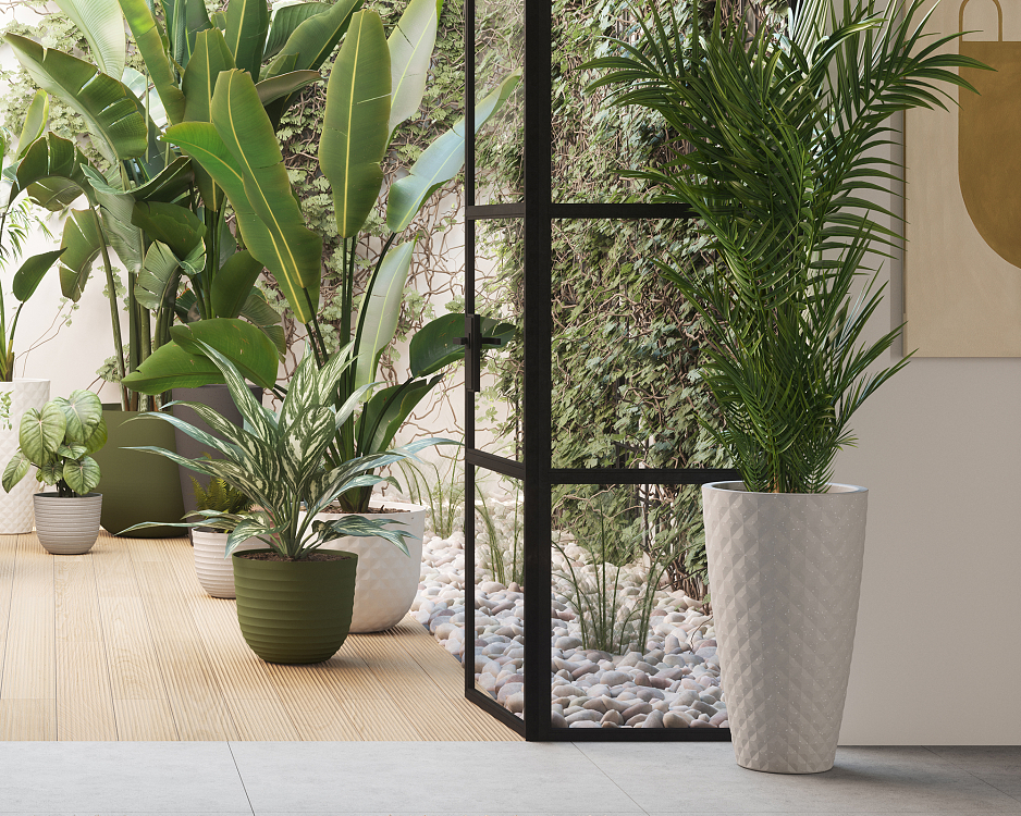 Πλαστική Γλάστρα Artevasi Havana Tropical High Pot