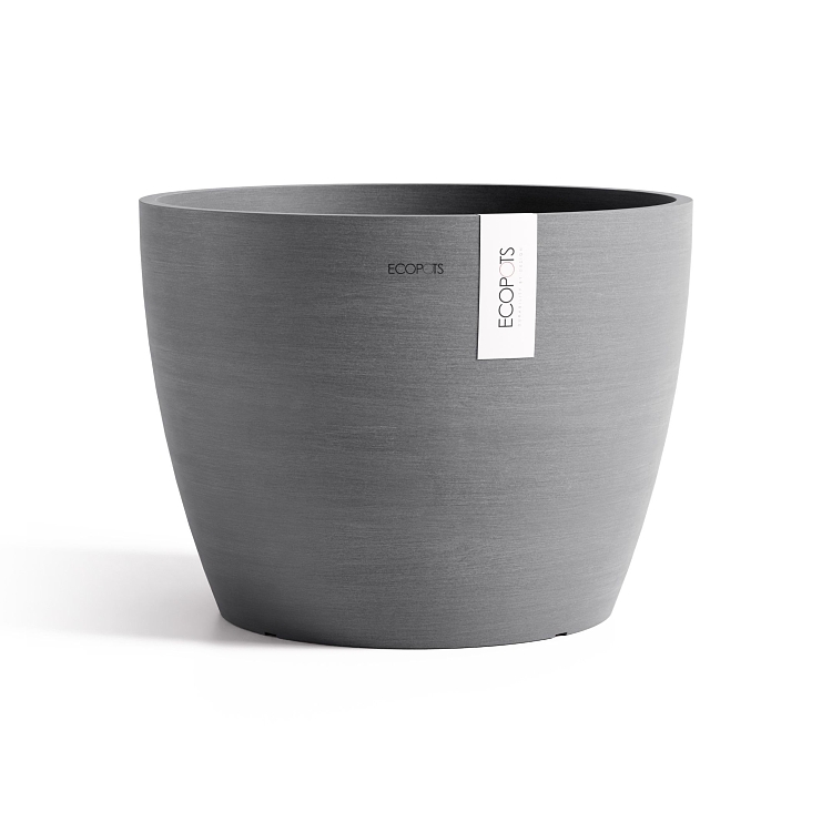 Πλαστική Γλάστρα Ecopots Stockholm Large Grey