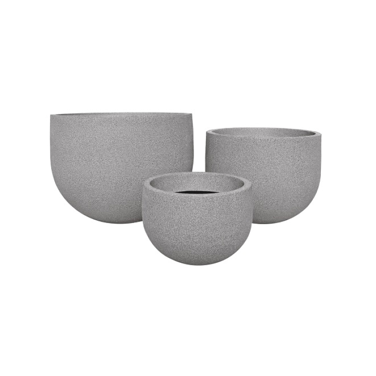 Πλαστική Γλάστρα Japi Rustic Round Stone