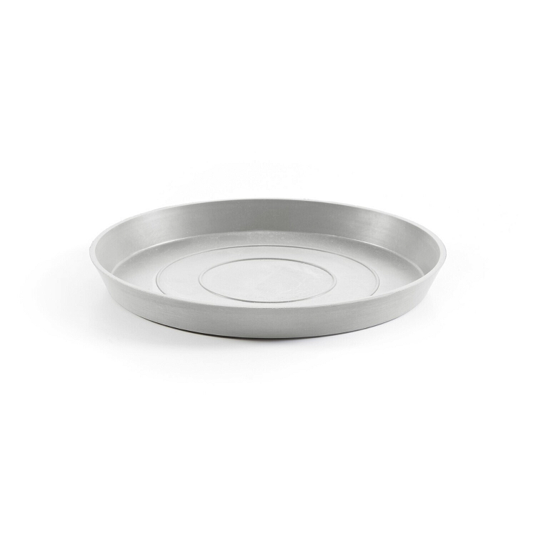 Πλαστικό Πιάτο Στρογγυλό Ecopots White Grey