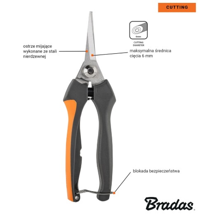 Κλαδευτήρι Λουλουδιών Bradas KT-V1047