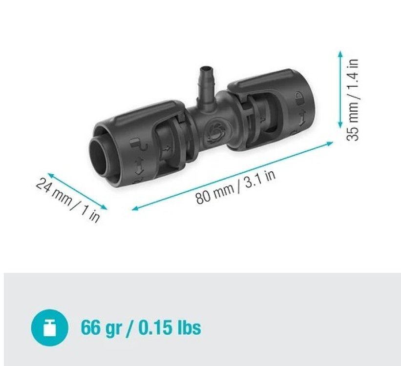 Σύνδεσμος T Micro-Drip 13mm σε 4,6 mm Gardena 13204