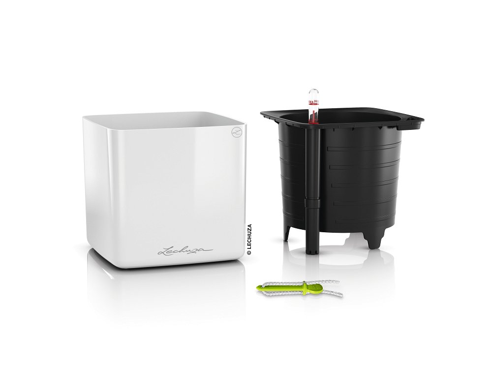 Αυτοποτιζόμενη Επιτραπέζια Γλάστρα Lechuza Cube Glossy