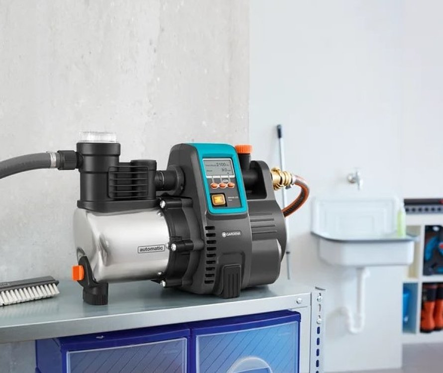 Πιεστικό Συγκρότημα Ηλεκτρονικό Gardena 6000/6E INOX Xωρίς Βαρελάκι Mε Οθόνη LCD 1760