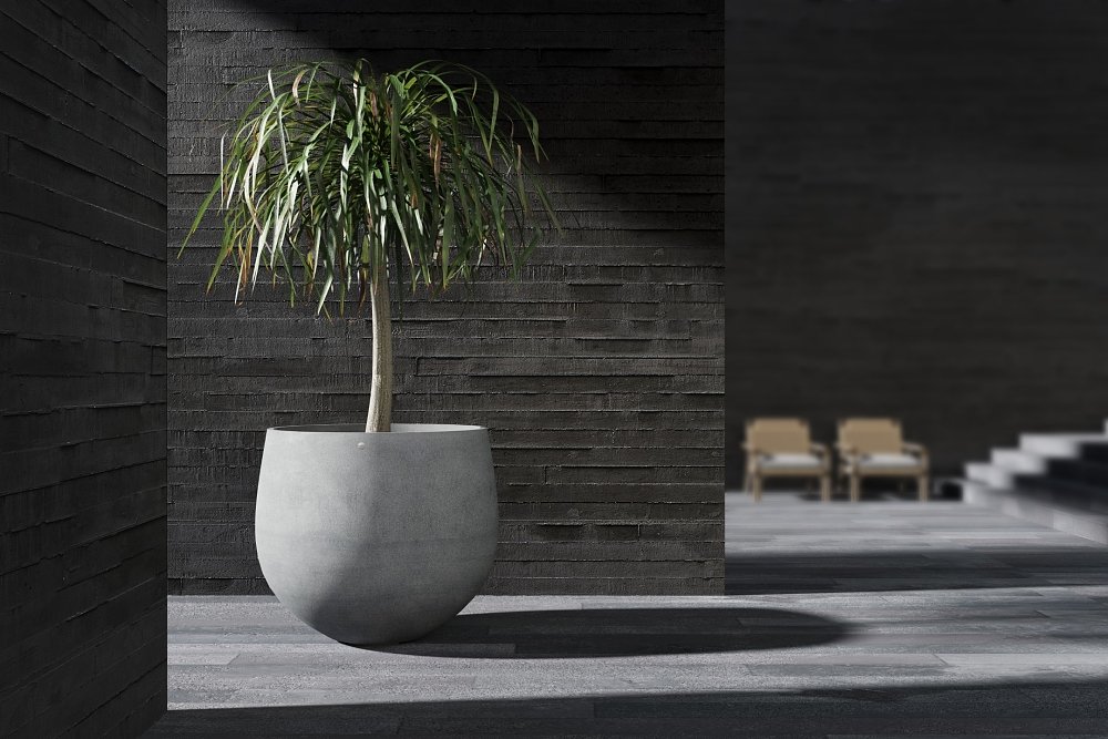 Χειροποίητη Πολυεστερική Γλάστρα Cosapots Opulo Concrete Stone