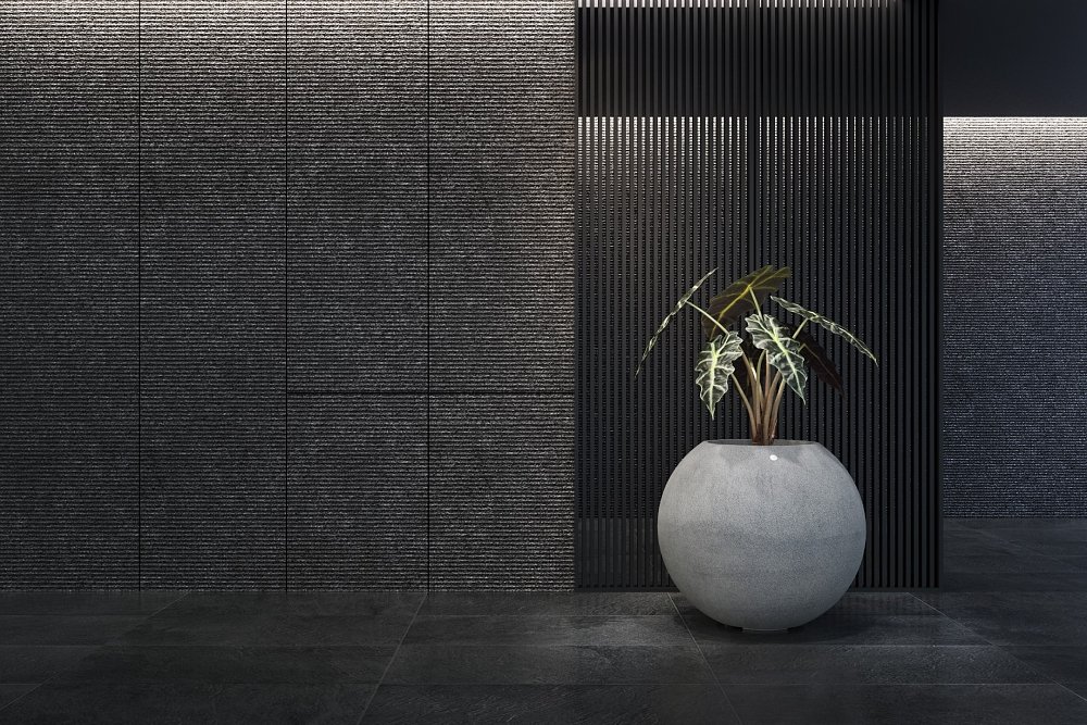 Χειροποίητη Πολυεστερική Γλάστρα Cosapots Orbo Concrete Stone