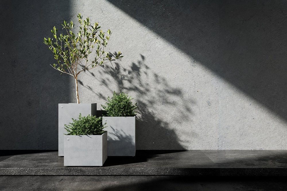 Χειροποίητη Πολυεστερική Γλάστρα Cosapots Reglito Concrete Stone