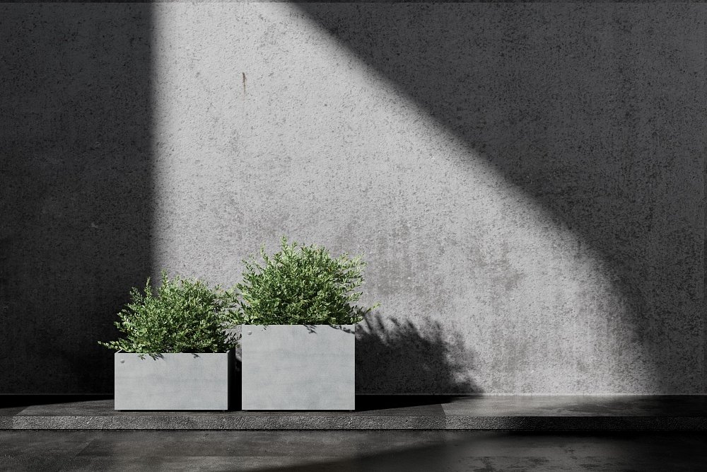 Χειροποίητη Πολυεστερική Γλάστρα Cosapots Semplo Minor Concrete Stone