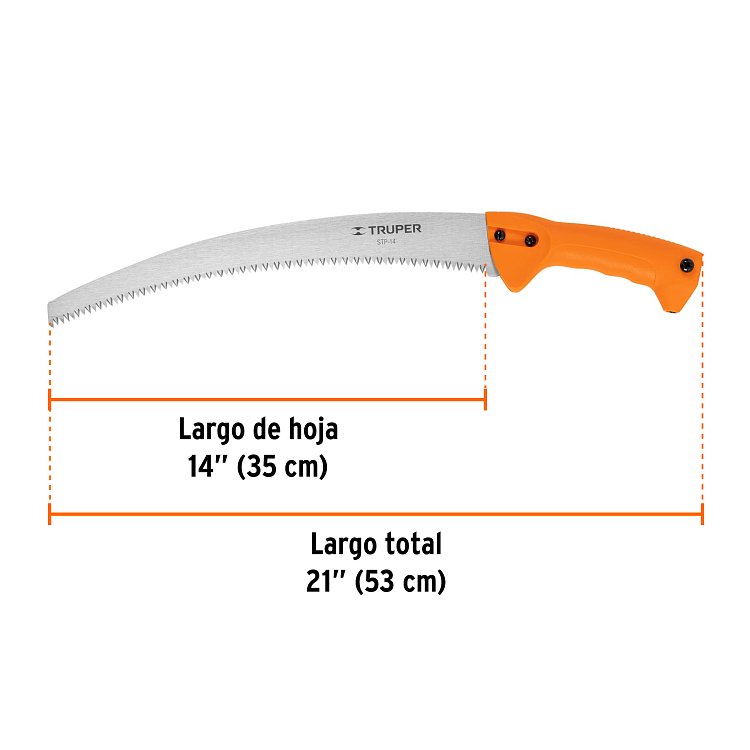 Πριόνι Χειρός Με Κυρτή Λάμα 35 cm Truper SPT-14P