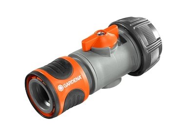 Ταχυσύνδεσμος 19 mm (3/4") - 16 mm (5/8") Με Βάνα Gardena 2943